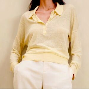 Banana Republic NWT linen blend sweater polo size medium